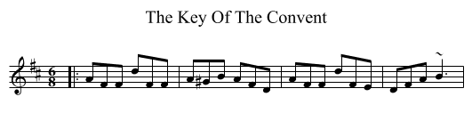 The Key Of The Convent - staff notation
