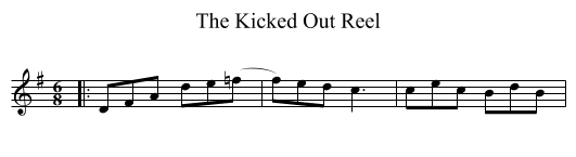 The Kicked Out Reel - staff notation