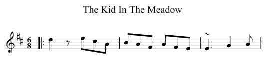 The Kid In The Meadow - staff notation