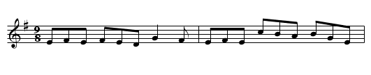 The kid on the mountain - staff notation