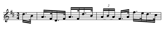 The  Kildare Fancy  (hornpipe)   1559 - staff notation