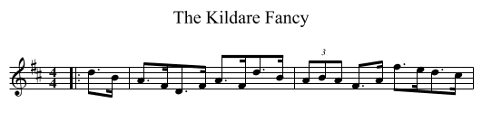 The Kildare Fancy - staff notation