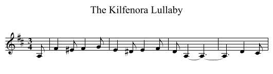 The Kilfenora Lullaby - staff notation