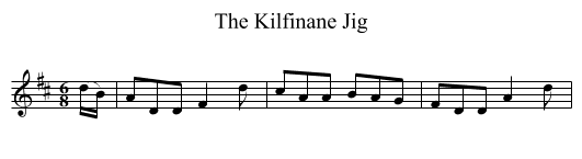 The Kilfinane Jig - staff notation