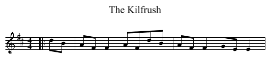The Kilfrush - staff notation