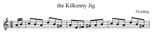 the Kilkenny Jig - staff notation