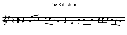 The Killadoon - staff notation