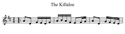 The Killaloe - staff notation