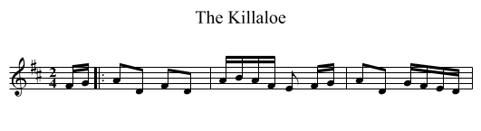 The Killaloe - staff notation