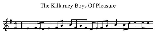 The Killarney Boys Of Pleasure - staff notation