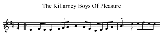 The Killarney Boys Of Pleasure - staff notation
