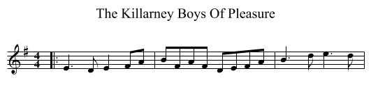 The Killarney Boys Of Pleasure - staff notation