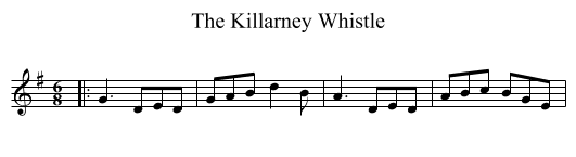 The Killarney Whistle - staff notation