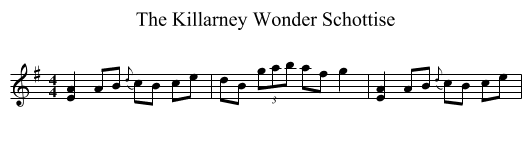 The Killarney Wonder Schottise - staff notation