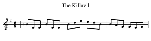 The Killavil - staff notation