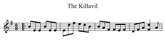 The Killavil - staff notation