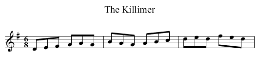 The Killimer - staff notation