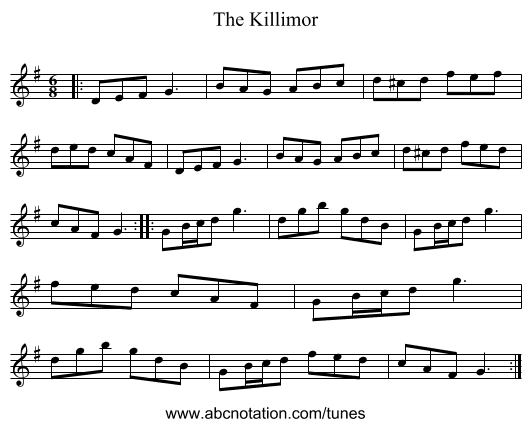 The Killimor - staff notation