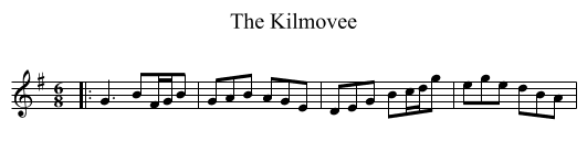 The Kilmovee - staff notation
