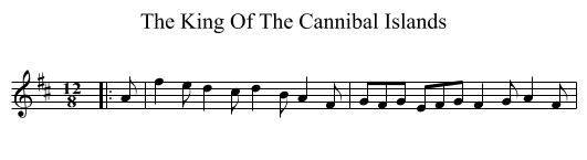 The King Of The Cannibal Islands - staff notation