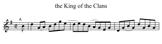 the King of the Clans - staff notation