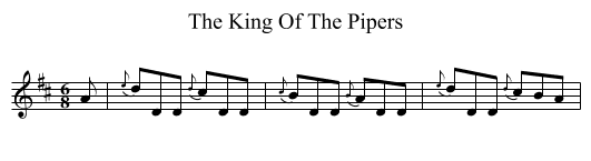 The King Of The Pipers - staff notation