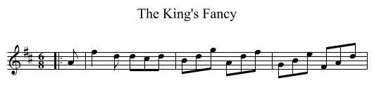 The King's Fancy - staff notation