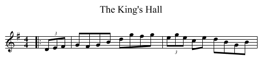 The King's Hall - staff notation
