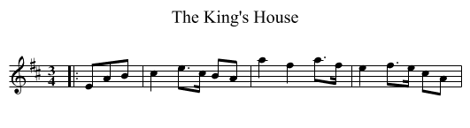 The King's House - staff notation