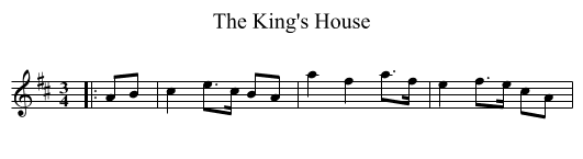The King's House - staff notation