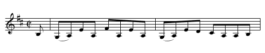 The King's Reel - staff notation