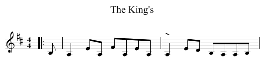 The King's - staff notation