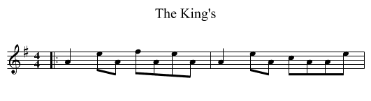 The King's - staff notation