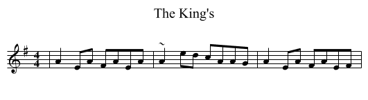 The King's - staff notation