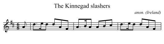 The Kinnegad slashers - staff notation