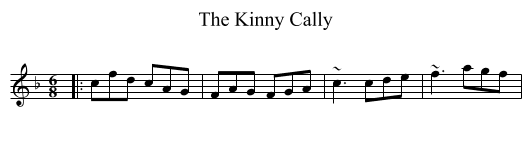 The Kinny Cally - staff notation
