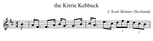 the Kirrie Kebbuck - staff notation