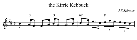 the Kirrie Kebbuck - staff notation