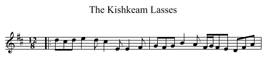The Kishkeam Lasses - staff notation