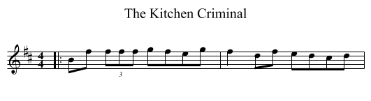 The Kitchen Criminal - staff notation