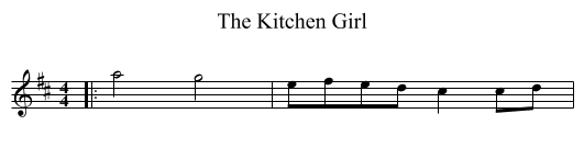 The Kitchen Girl - staff notation