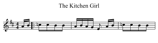 The Kitchen Girl - staff notation
