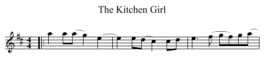 The Kitchen Girl - staff notation