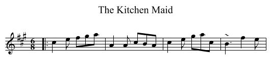 The Kitchen Maid - staff notation