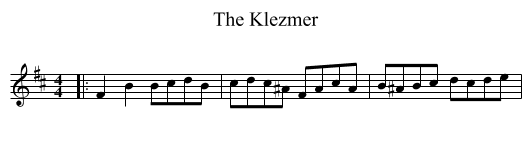 The Klezmer - staff notation