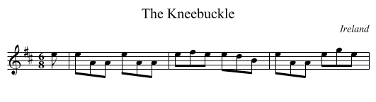 The Kneebuckle - staff notation