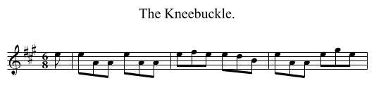 The Kneebuckle. - staff notation