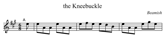 the Kneebuckle - staff notation