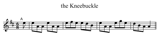 the Kneebuckle - staff notation