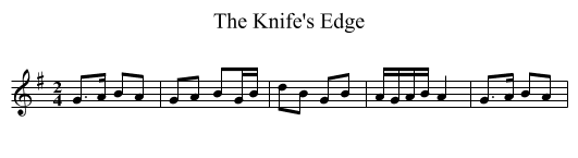 The Knife's Edge - staff notation